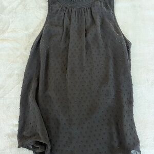 Sleeveless Black Dot Tank Top